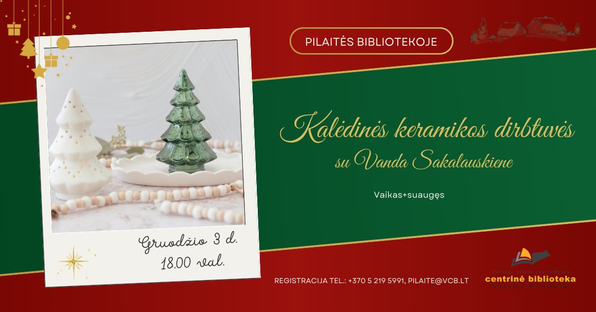Kalėdinių keramikos žaisliukų dirbtuvės vaikams