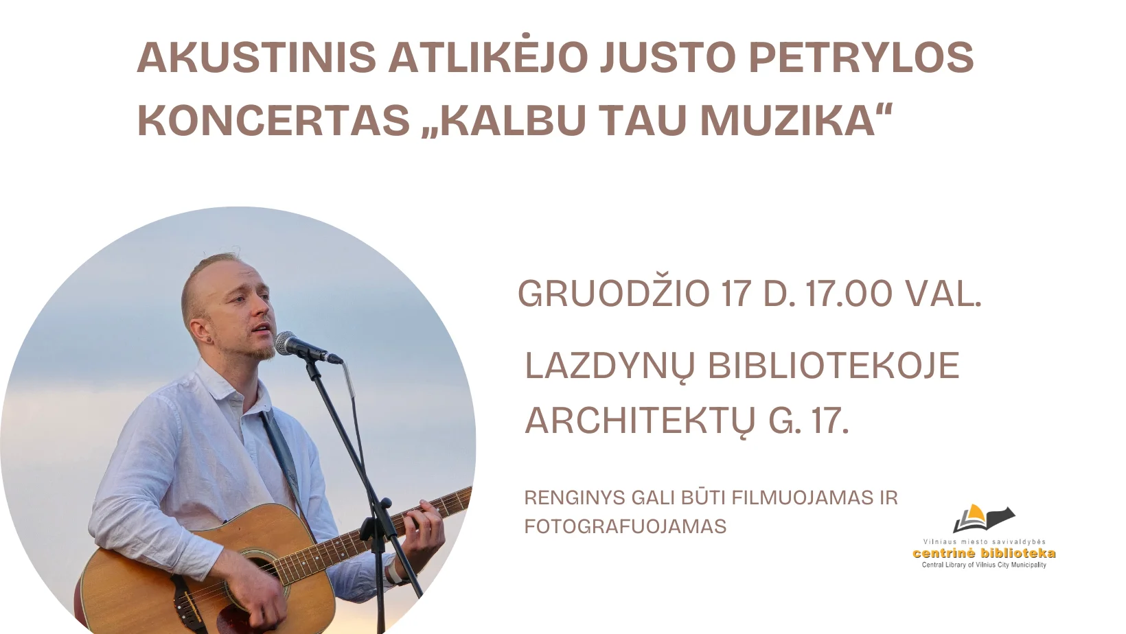 Justo Petrylos koncertas „Kalbu tau muzika“