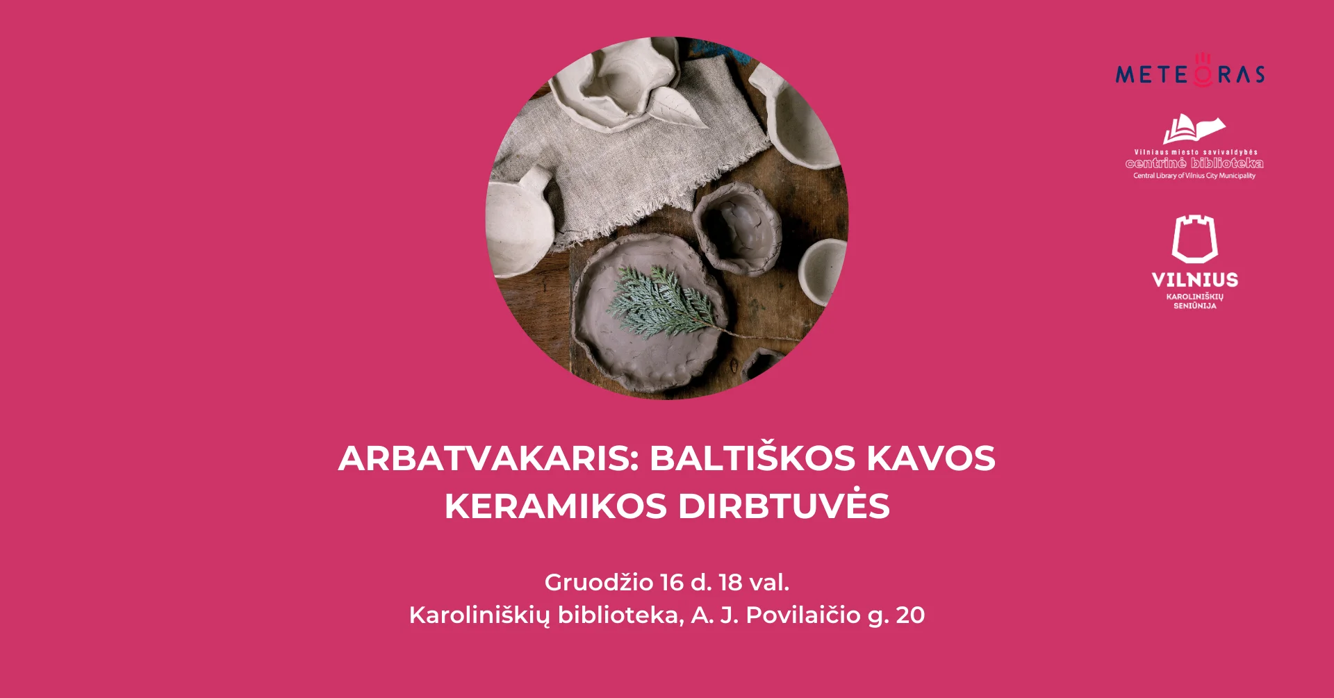 Arbatvakaris: baltiškos kavos keramikos dirbtuvės | REGISTRACIJA