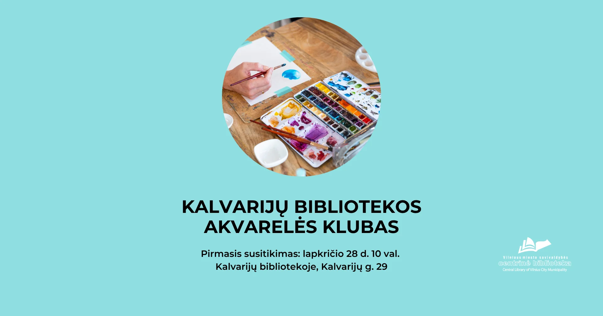 Kalvarijų bibliotekos Akvarelės klubas suaugusiesiems