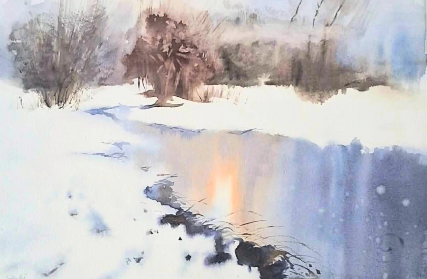 Akvarelių paroda „Žiemos  grožis“