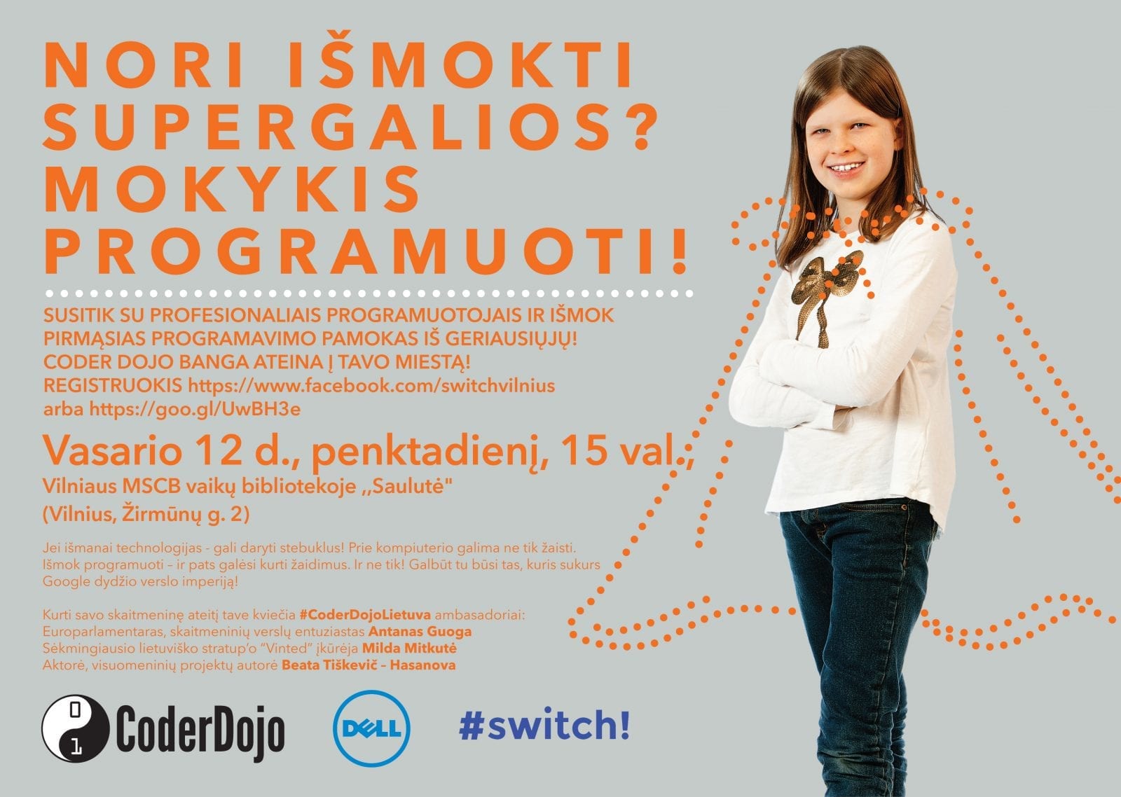 Susitik su profesionalais programuotojais ir išmok pirmąsias programavimo pamokas iš geriausiųjų!