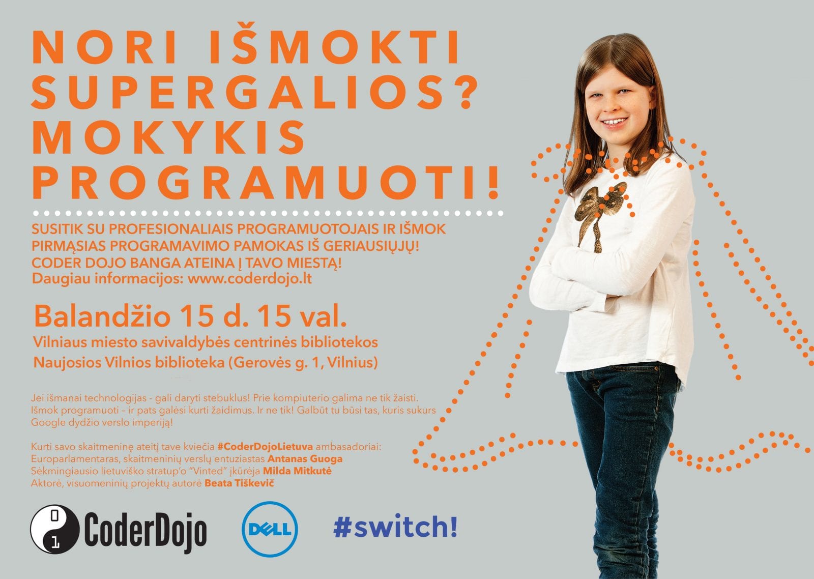 Susitik su profesionalais programuotojais ir išmok pirmąsias programavimo pamokas iš geriausiųjų!