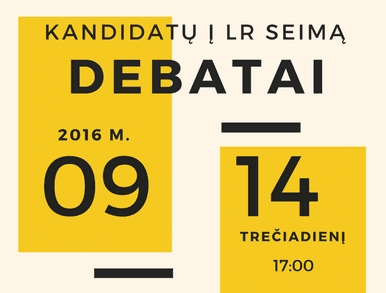 Kandidatų į LR Seimą debatai