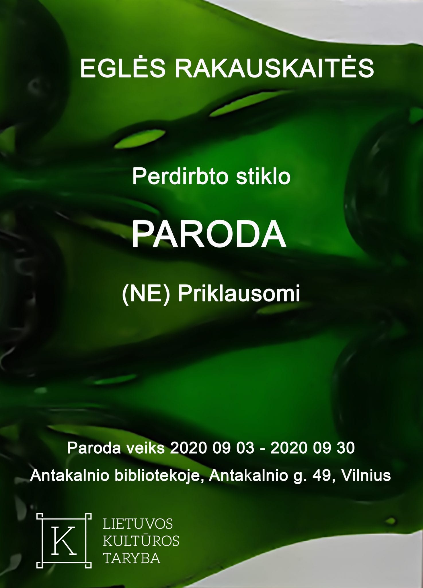 Eglės Rakauskaitės personalinė paroda „NE (Priklausomi)“
