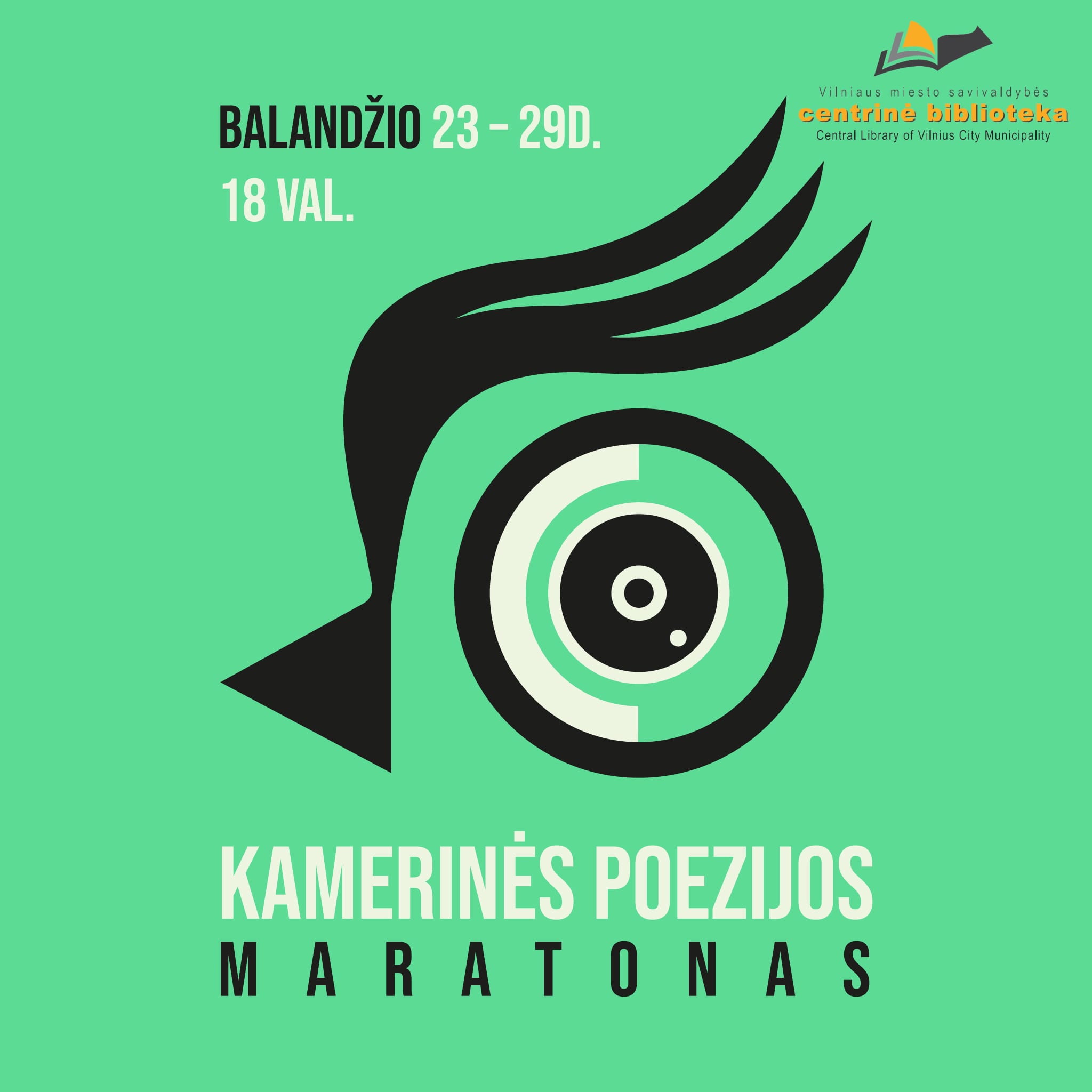 Nacionalinė Lietuvos bibliotekų savaitė | Kamerinės poezijos maratonas