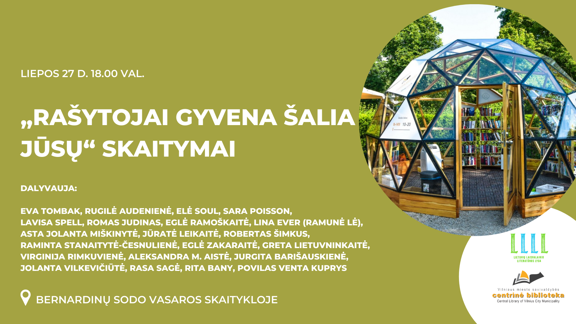 „Rašytojai gyvena šalia Jūsų“ skaitymai