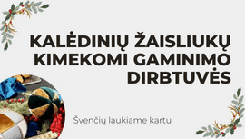 Kalėdinių žaisliukų kimekomi gaminimo dirbtuvės