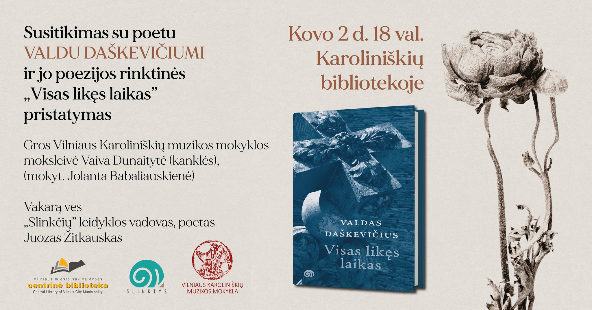 Susitikimas su poetu VALDU DAŠKEVIČIUMI