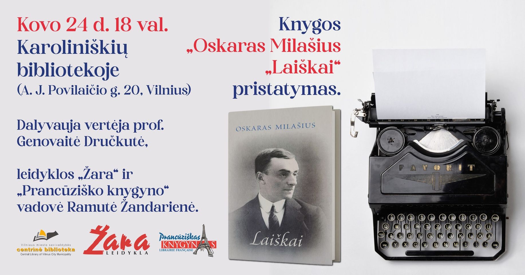 Oskaro Milašiaus knygos „Laiškai“ pristatymas