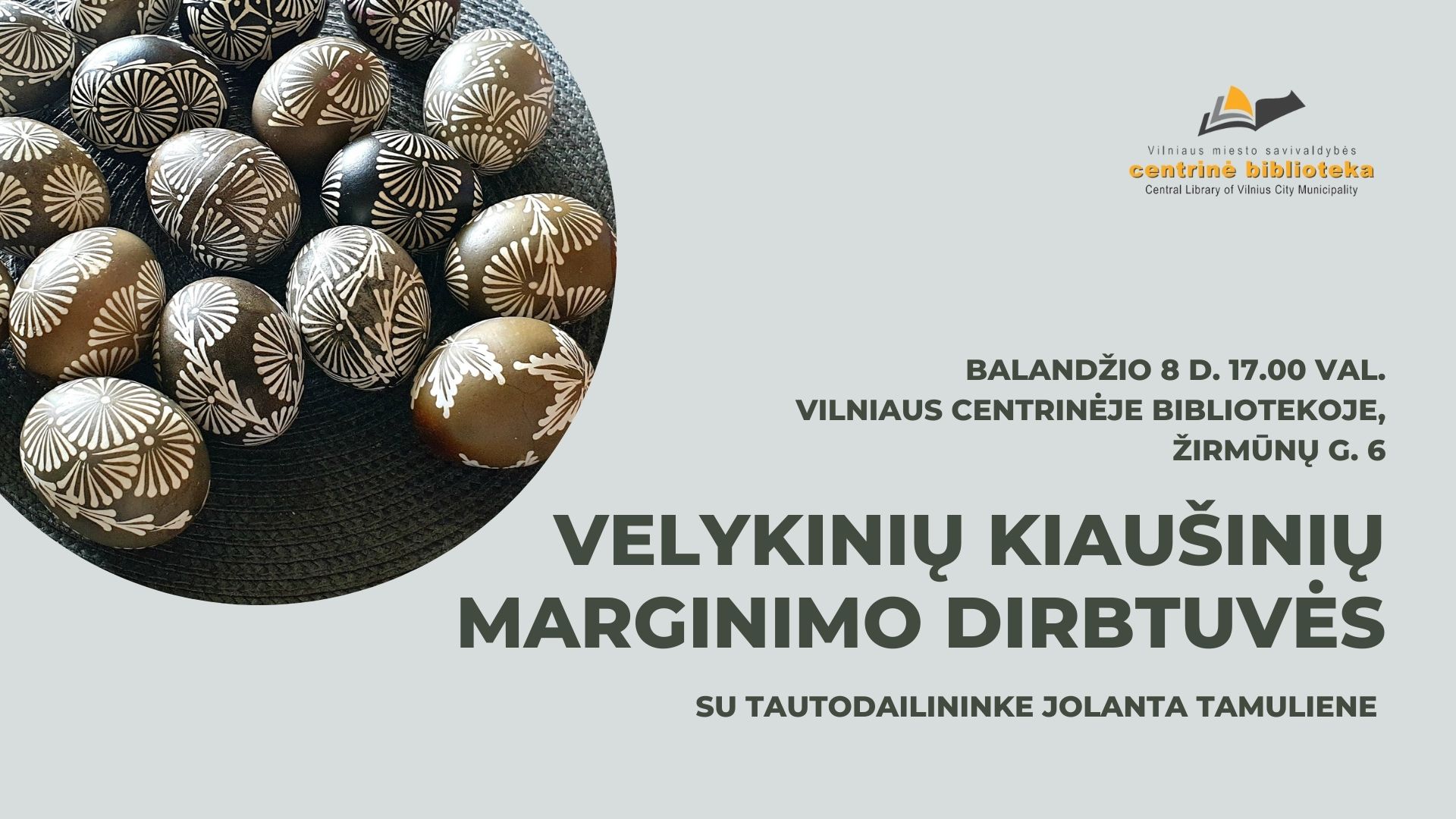 Velykinių kiaušinių marginimo dirbtuvės