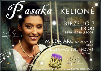 Muzikinis renginys „Pasaka – kelionė“ Bernardinų sodo vasaros skaitykloje