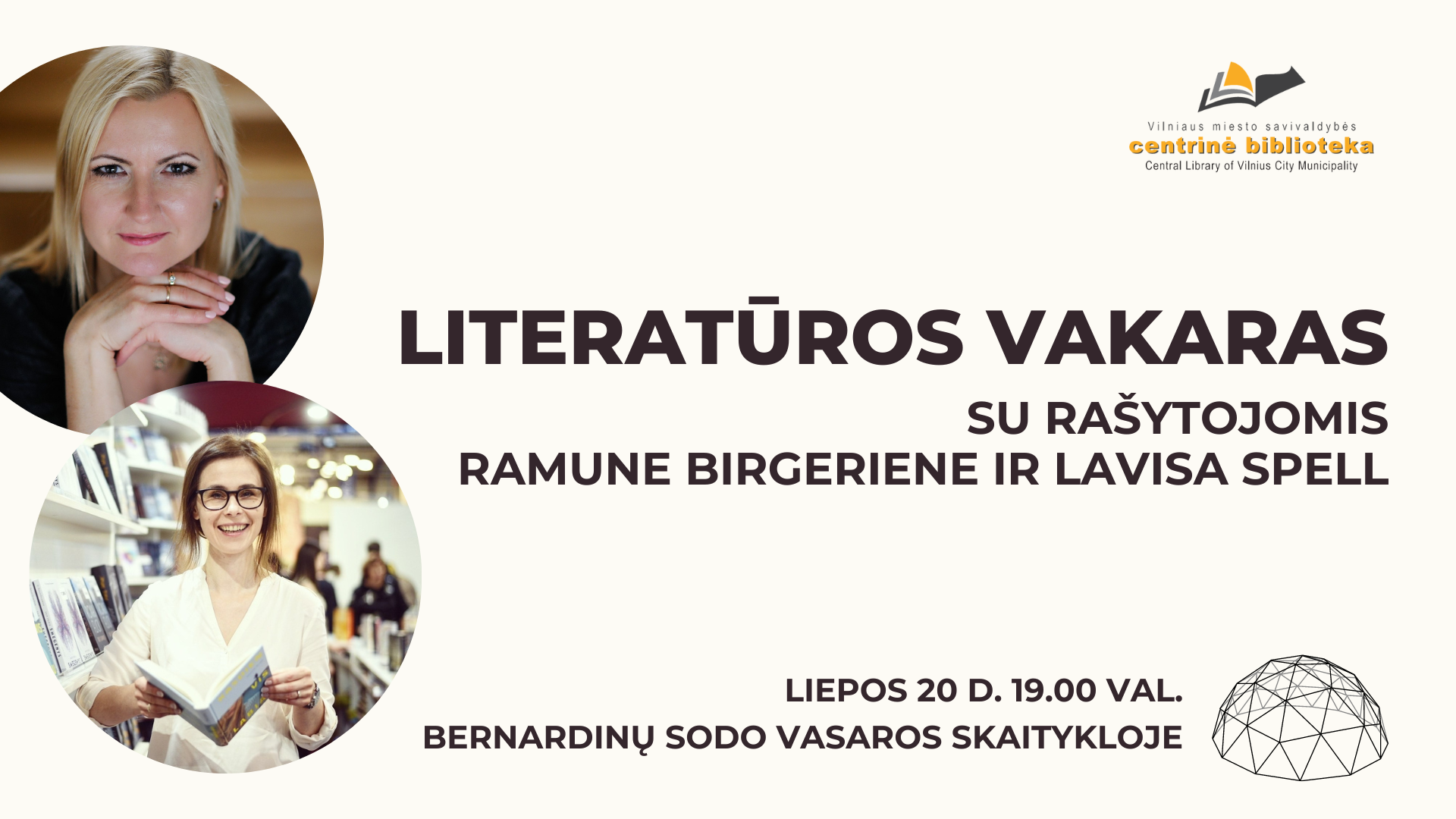 Literatūros vakaras su rašytojomis Ramune Birgeriene ir Lavisa Spell