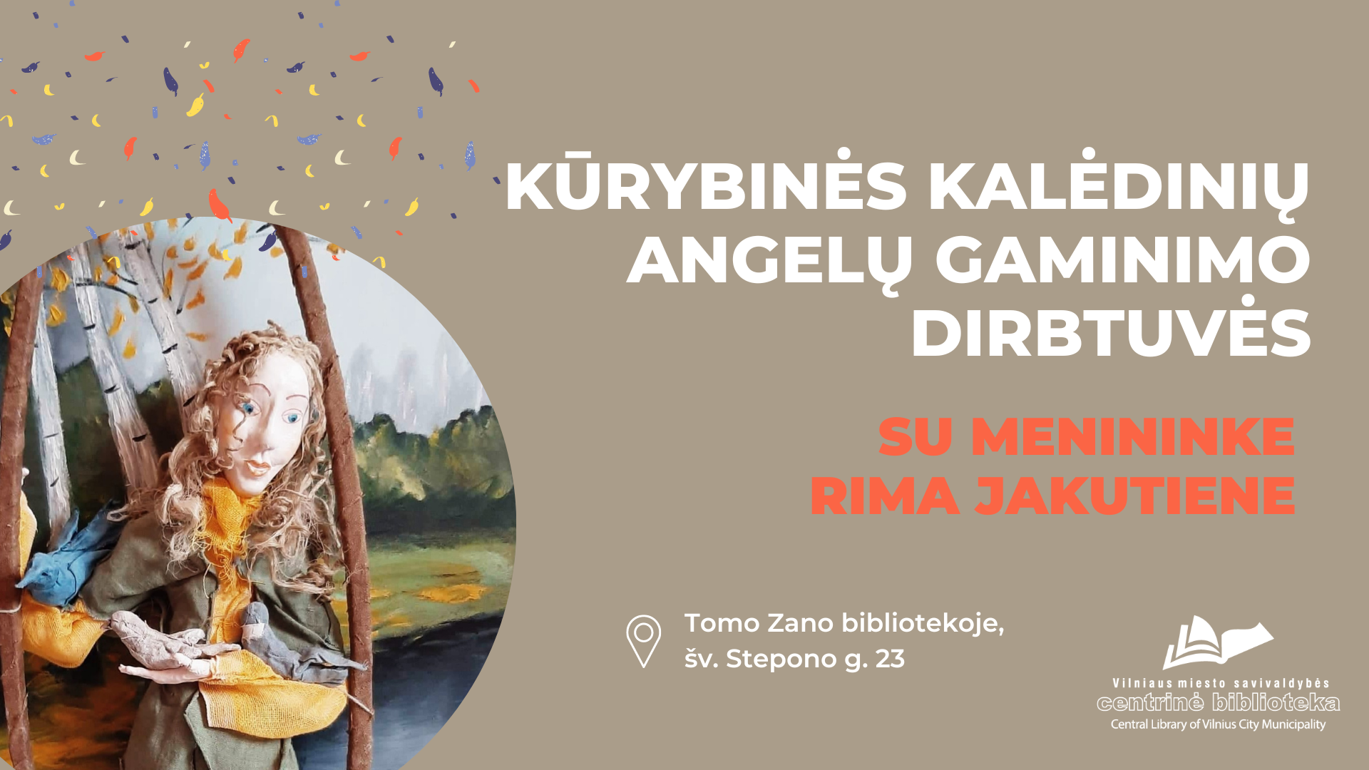 Kūrybinės kalėdinių angelų gaminimo dirbtuvės