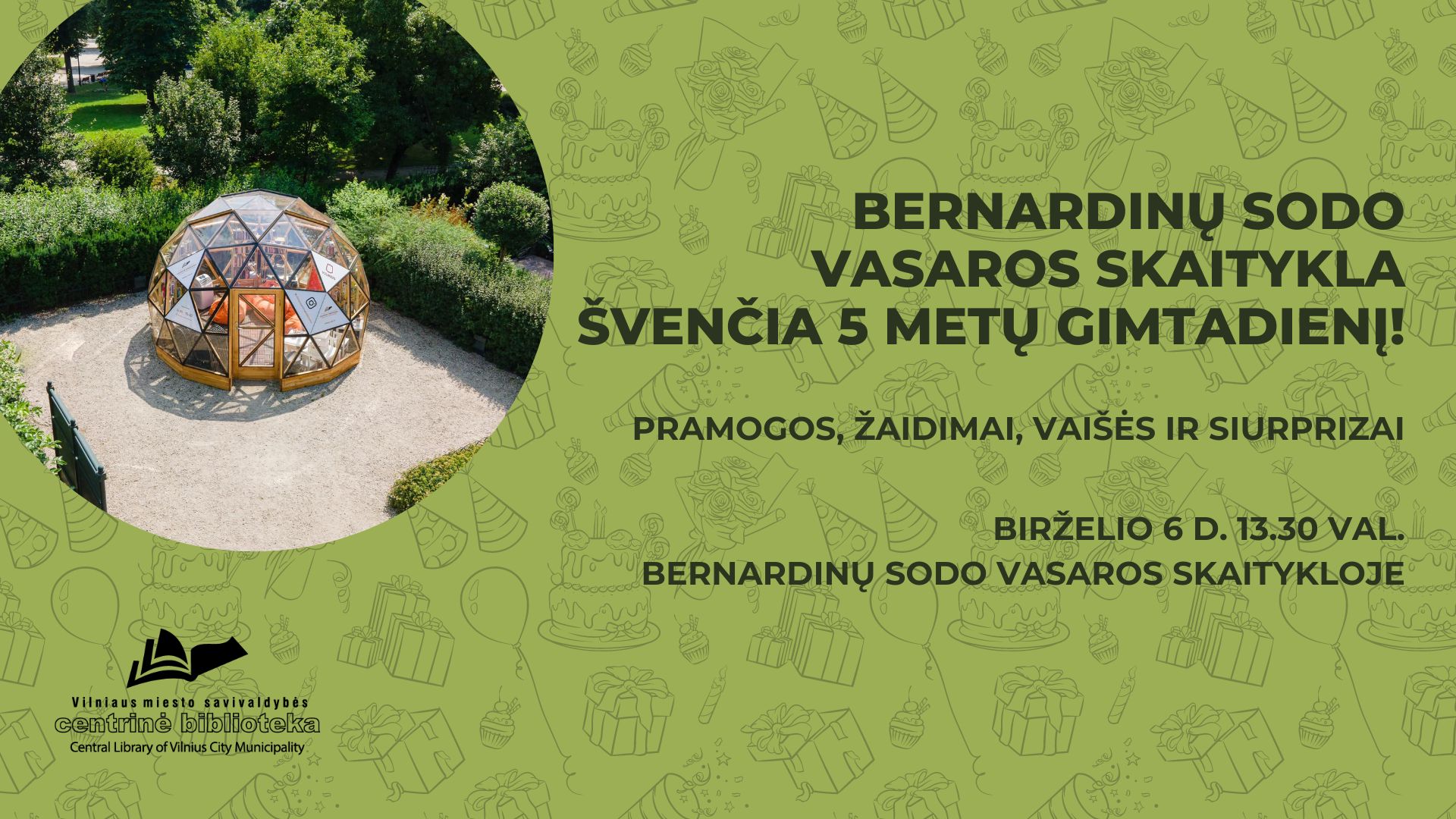 Bernardinų sodo vasaros skaityklos gimtadienio šventė