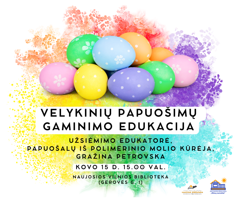 Papuošimų Velykų medžiui kūrybinė edukacija