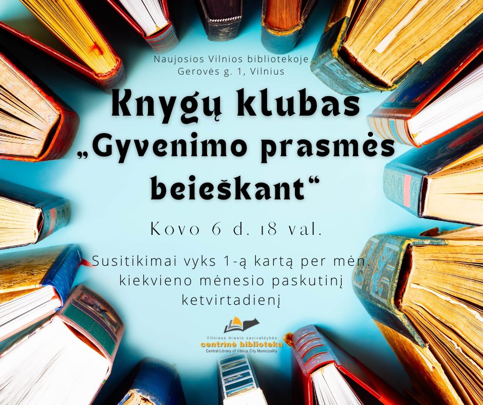 ATŠAUKIAMAS. Kviečiame į Naujosios Vilnios bibliotekos Skaitytojų klubą