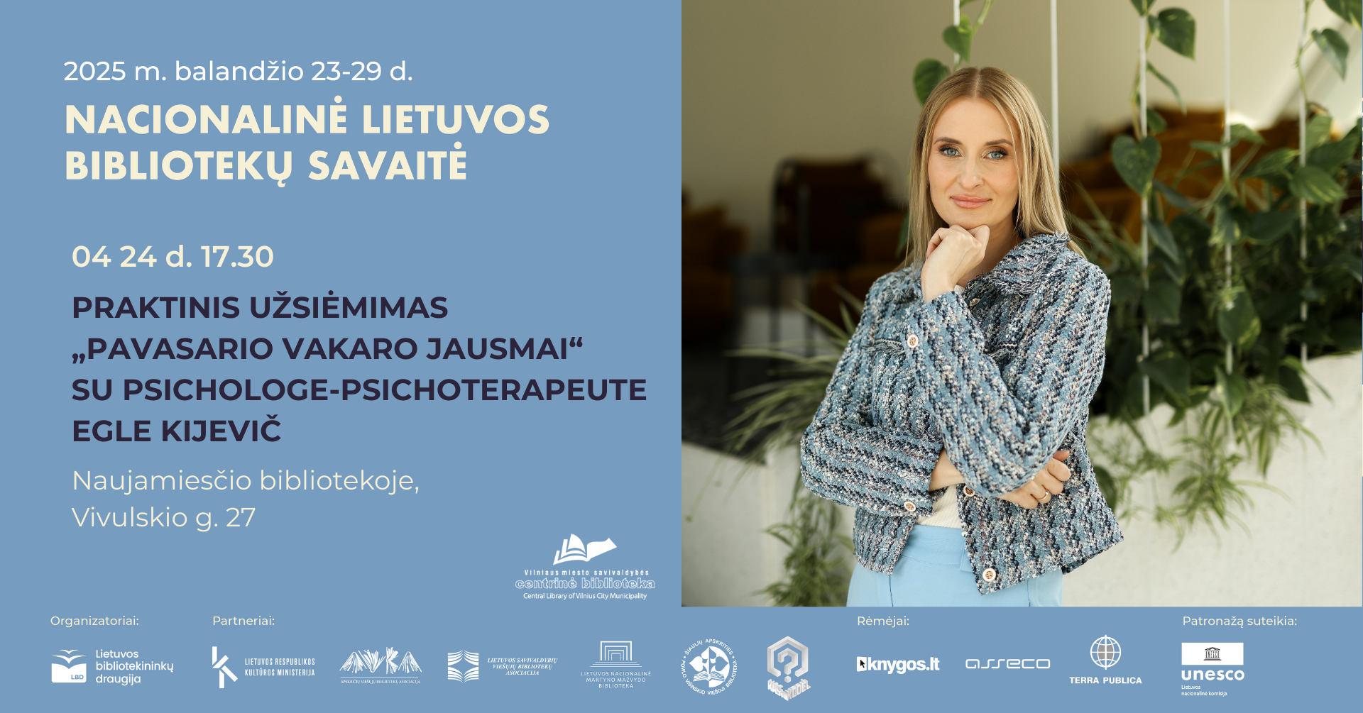 Praktinis užsiėmimas „Pavasario vakaro jausmai“ su psichologe-psichoterapeute Egle Kijevič