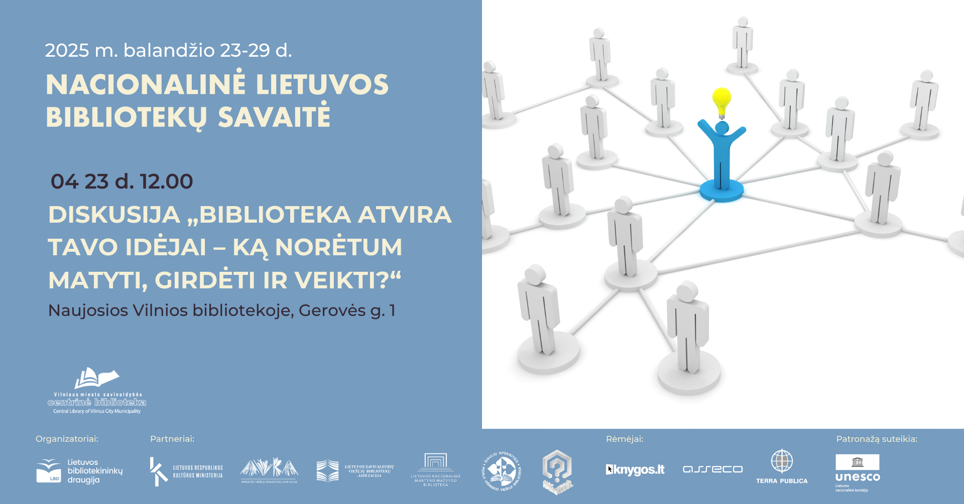 Biblioteka atvira tavo idėjai – ką norėtum matyti, girdėti ir veikti? | REGISTRACIJA