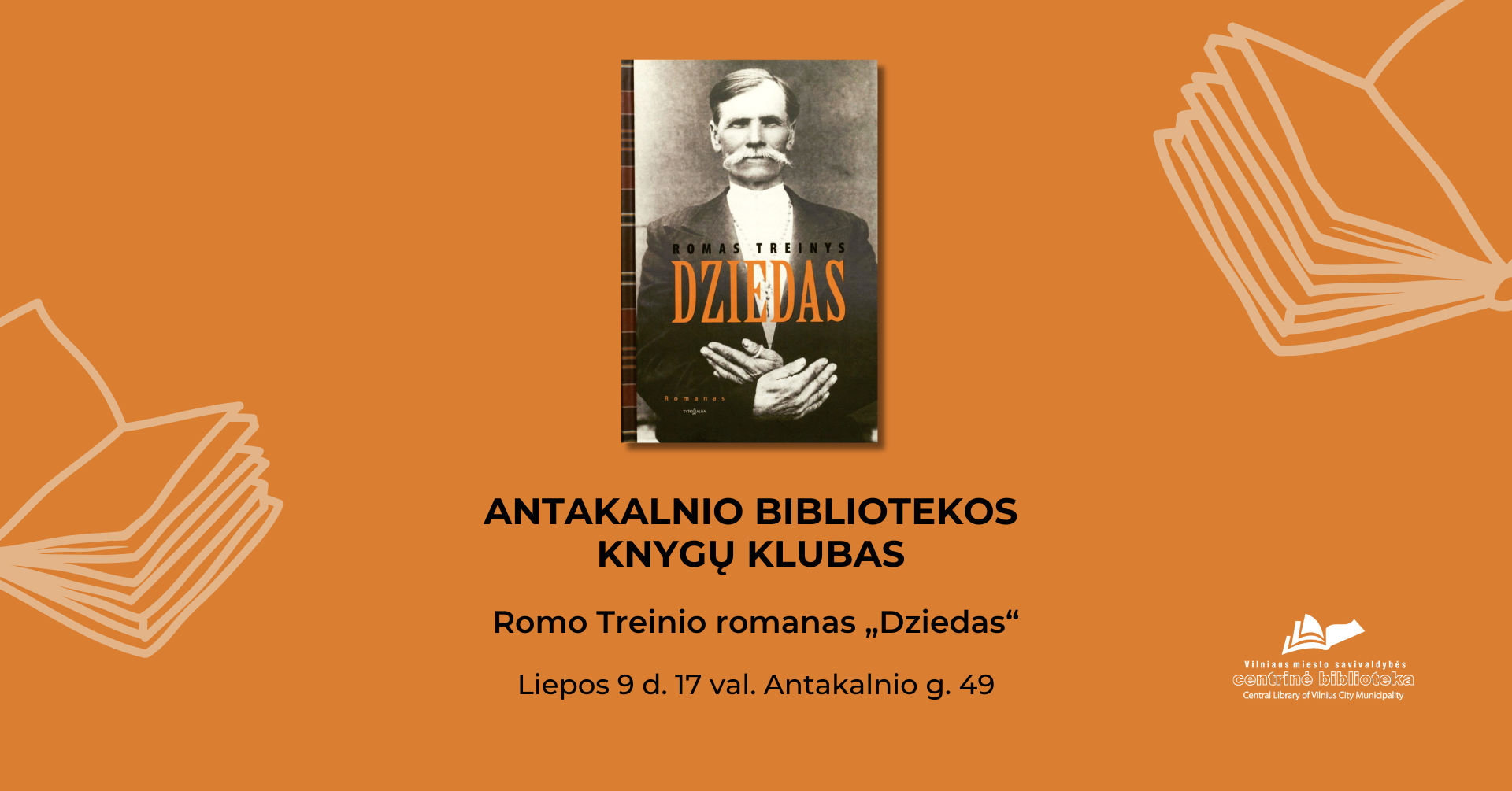 Antakalnio bibliotekos knygų klubas | Romo Treinio romano „Dziedas“ aptarimas