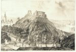 K.Račinskas. Pilies kalno vaizdas nuo Plikojo kalno. 1831. Litografija. LNM V. Drėma. Dingęs Vilnius, 2013